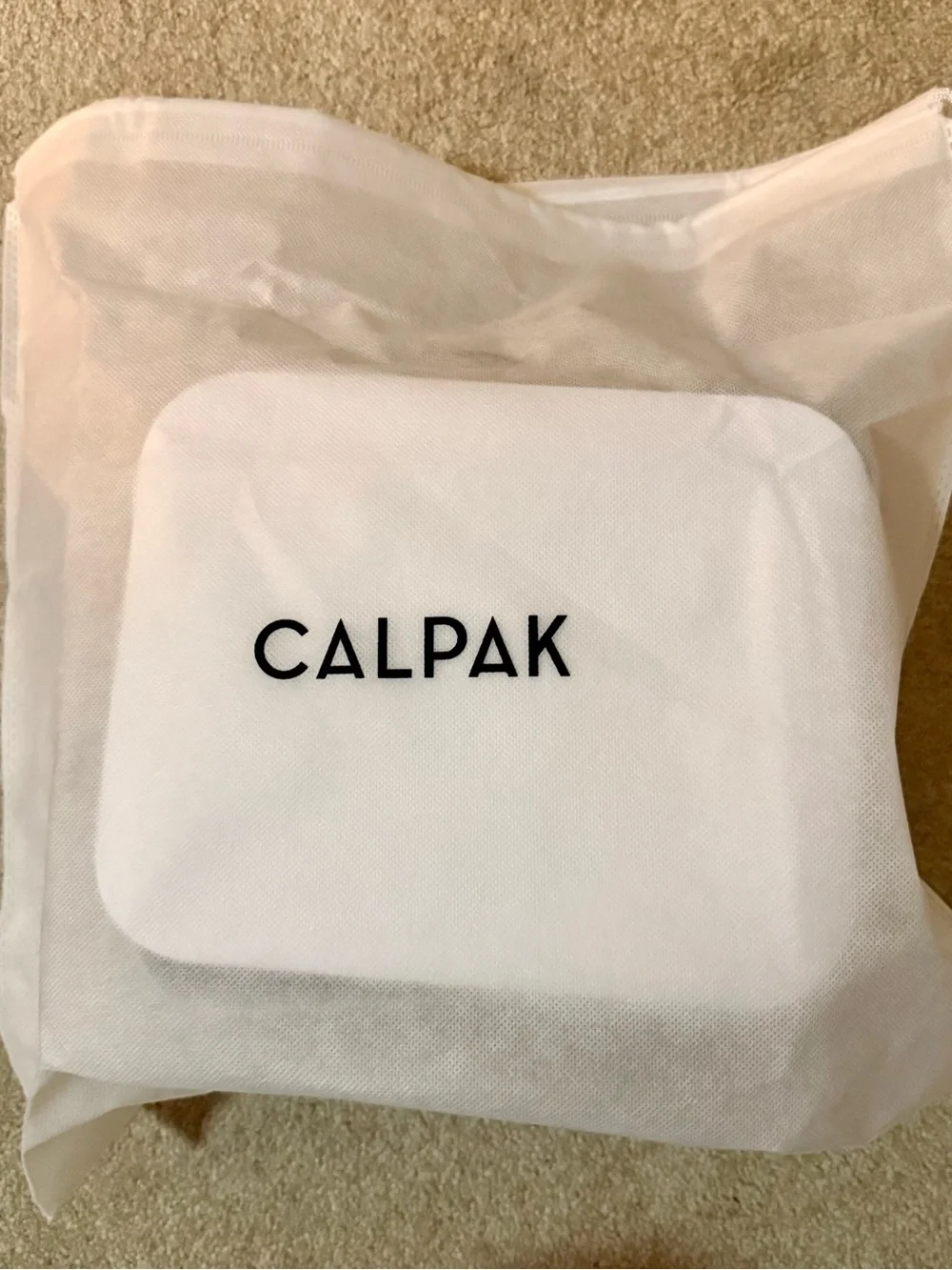 Calpak Silver-Trim Clear Cosmetic Carry Case Medium